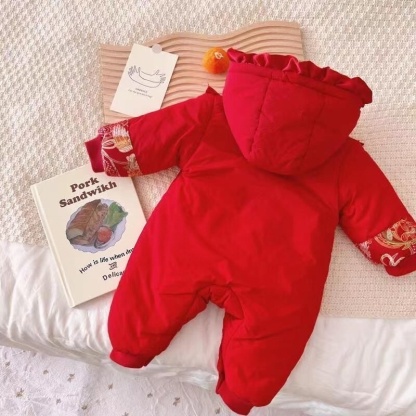 Baby Girl Chinese New Year Padded Long Sleeve Romper