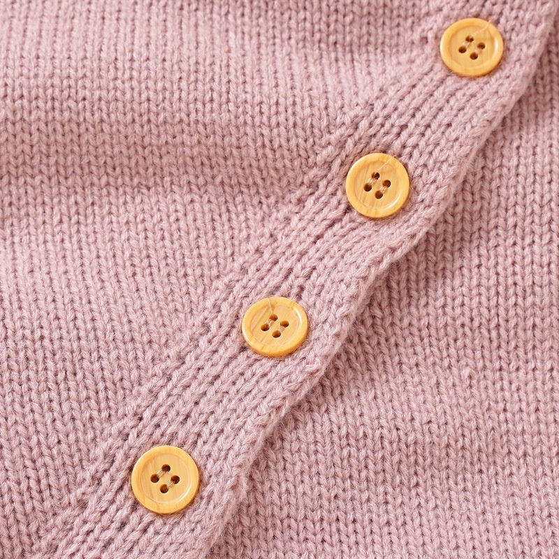 Baby Unisex Solid Knitted Romper