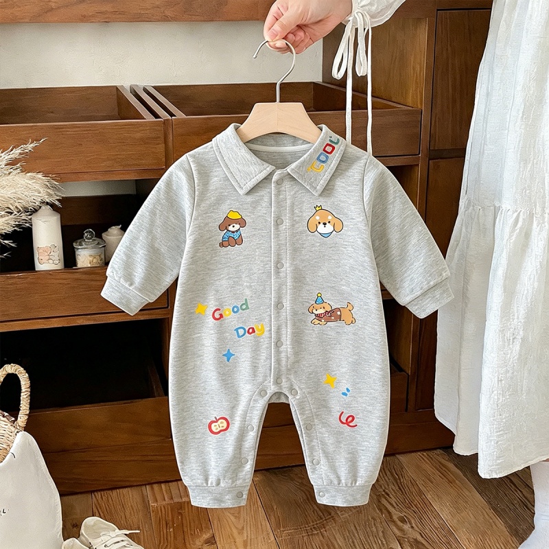 Baby Boy Puppy Print Romper