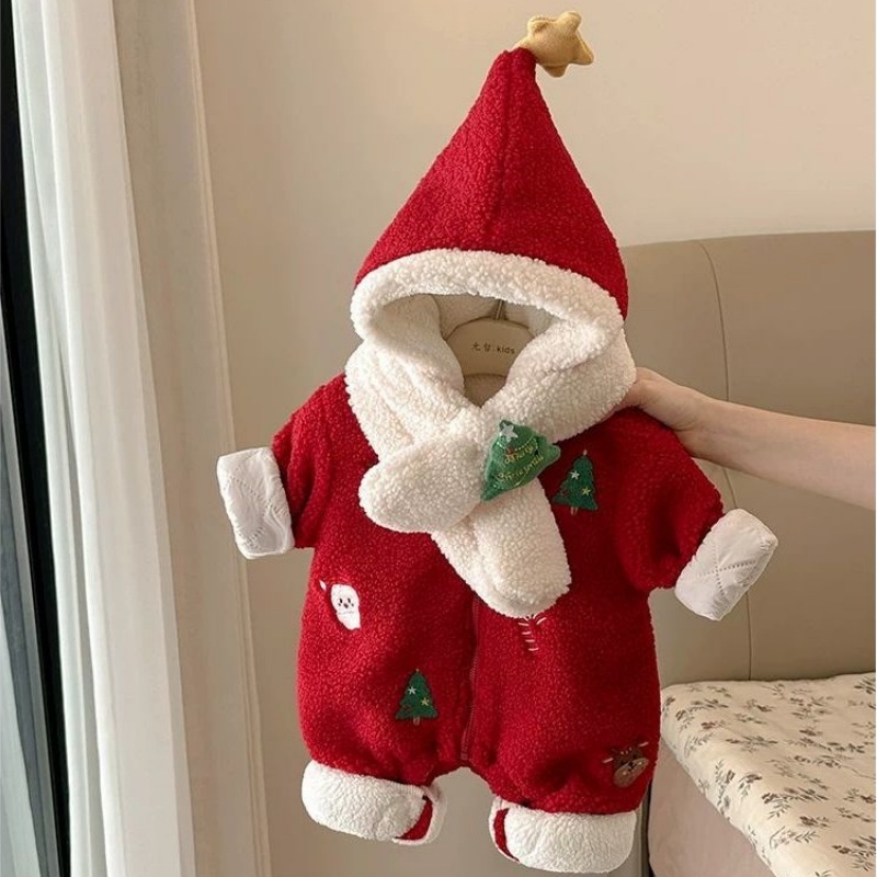 Baby Unisex New Year Fleece Romper