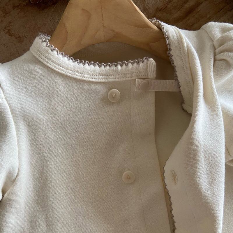 Baby Girl Bud Sleeve Snap Bodysuit Romper
