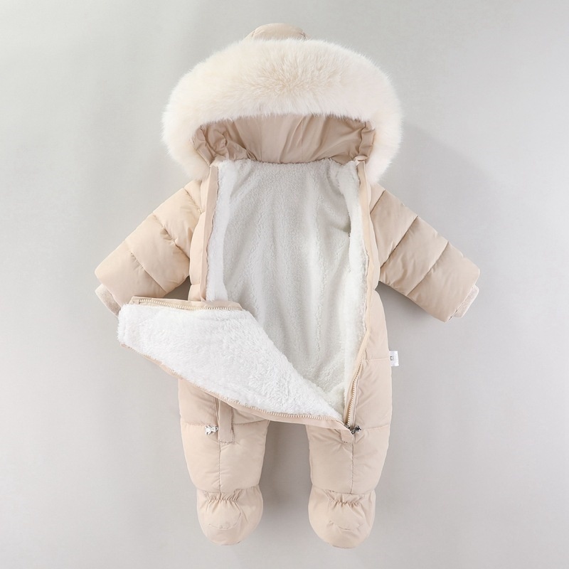 Baby Girl Padded Hooded Romper