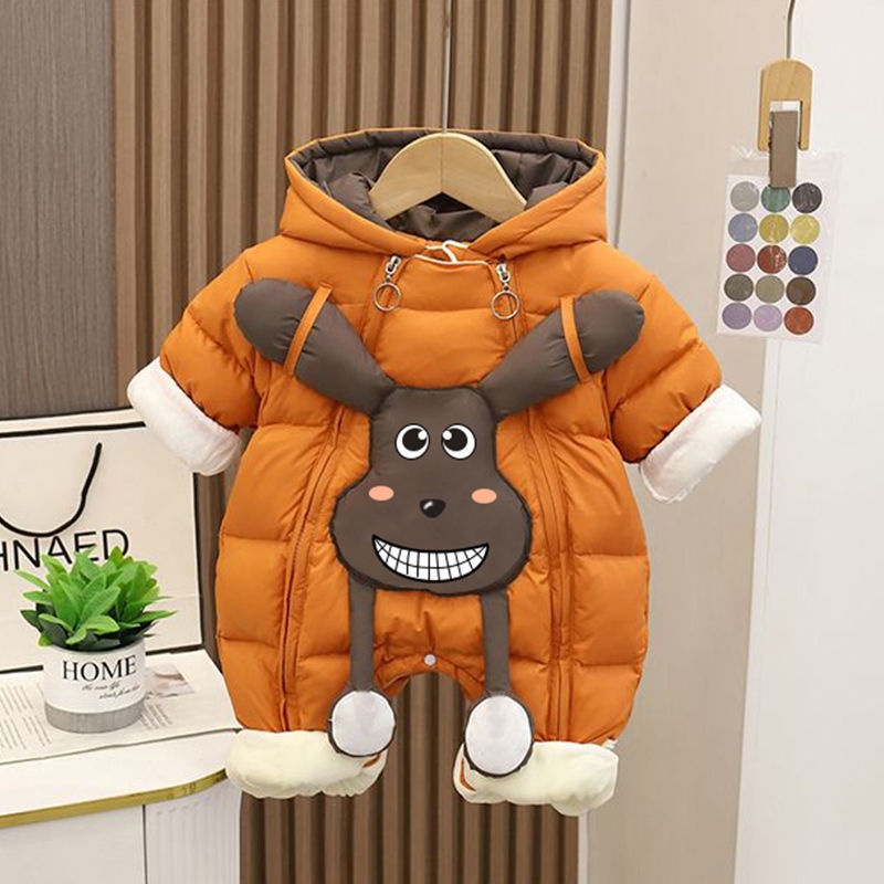 Baby Girl Hooded Padded Romper