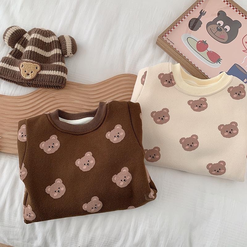 Baby Bear Print Warm Romper