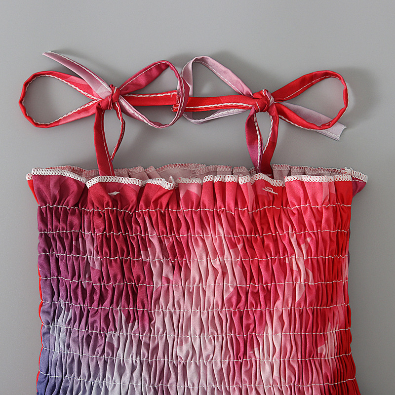 Baby Girl Independence Day Strappy Print Dress