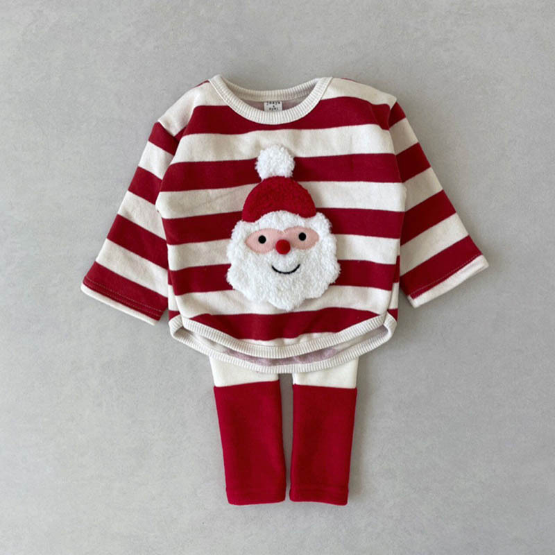 Baby Girl Striped Heart Sweatshirt