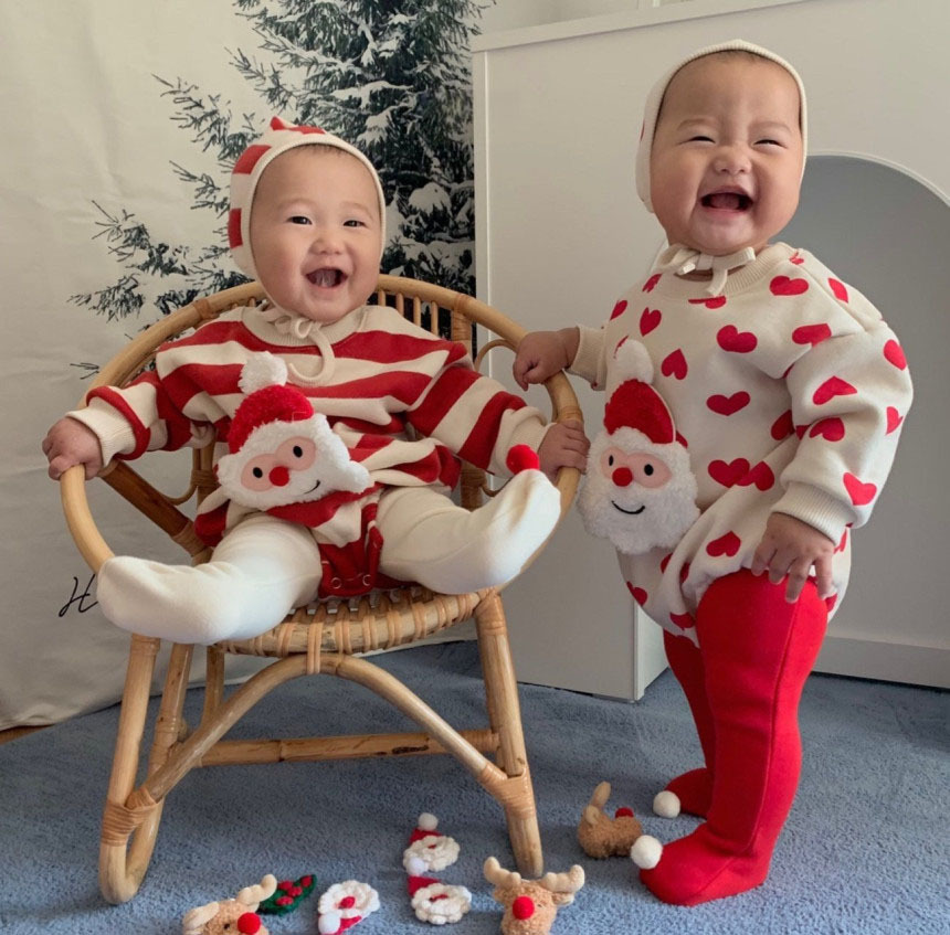 Baby Christmas Theme Bodysuit Set