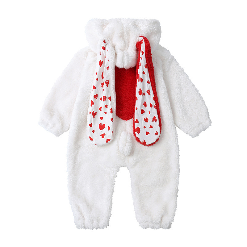 Bunny Plush Christmas Baby Romper Outfit