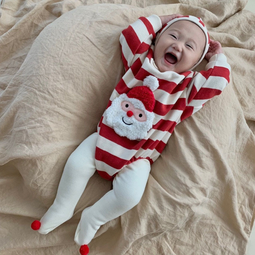 Baby Christmas Theme Bodysuit Set