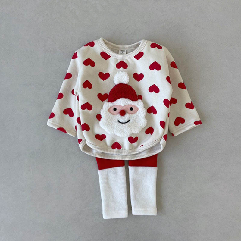 Baby Girl Striped Heart Sweatshirt