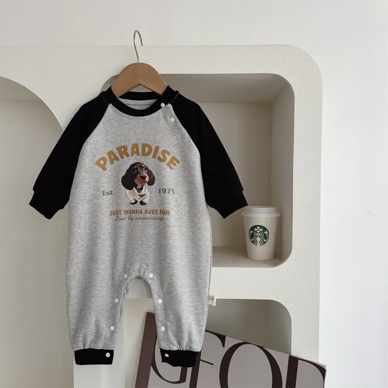 Baby Boy Korean Style Sweatshirt Romper
