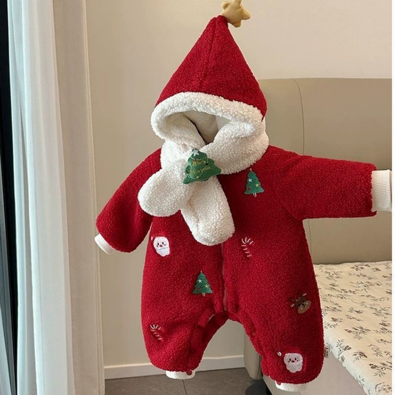 Baby Unisex New Year Fleece Romper