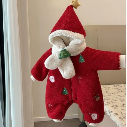 Baby Unisex New Year Fleece Romper