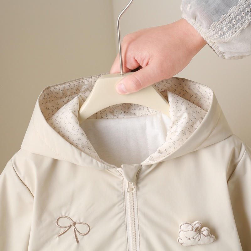 Baby Girl Hooded Windproof Jacket Coat