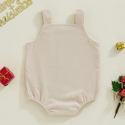 Corduroy Suspender Strap Baby Bodysuit Romper