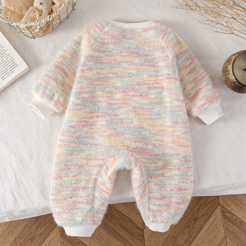 Baby Girl Padded Long Sleeve Romper