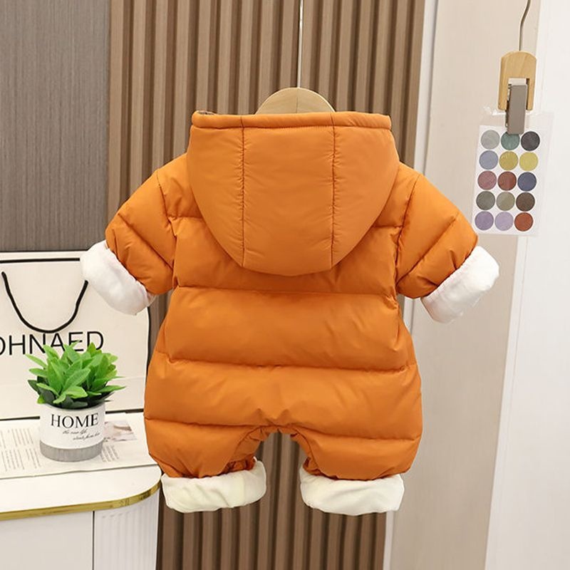 Baby Girl Hooded Padded Romper