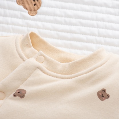 Baby Cute Bear Quilted Cotton Jacket Romper