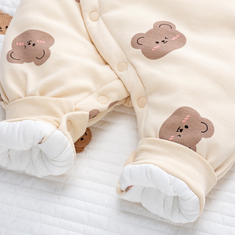 Baby Cute Bear Quilted Cotton Jacket Romper