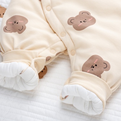 Baby Cute Bear Quilted Cotton Jacket Romper