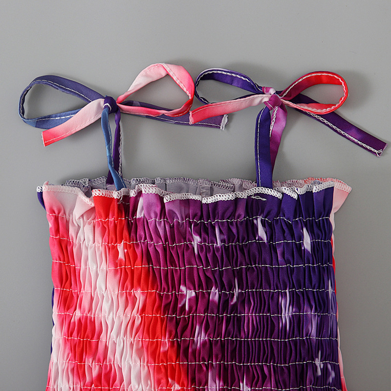 Baby Girl Independence Day Strappy Print Dress