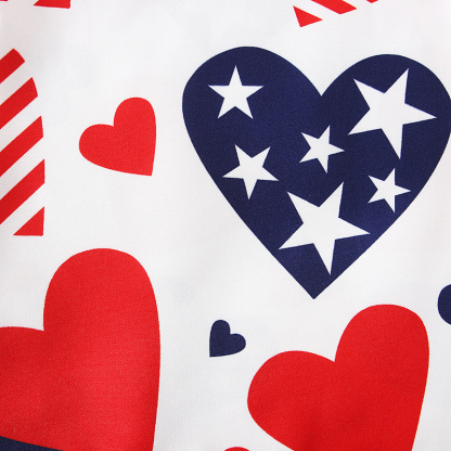 Baby Girl Independence Day Strappy Ensign Print Dress