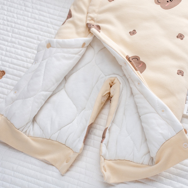 Baby Cute Bear Quilted Cotton Jacket Romper