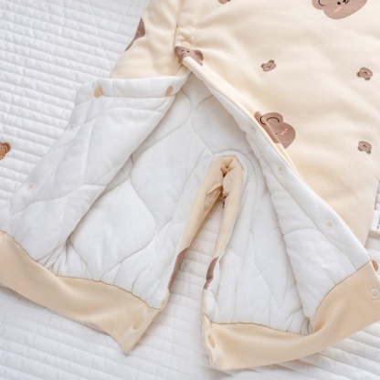 Baby Cute Bear Quilted Cotton Jacket Romper