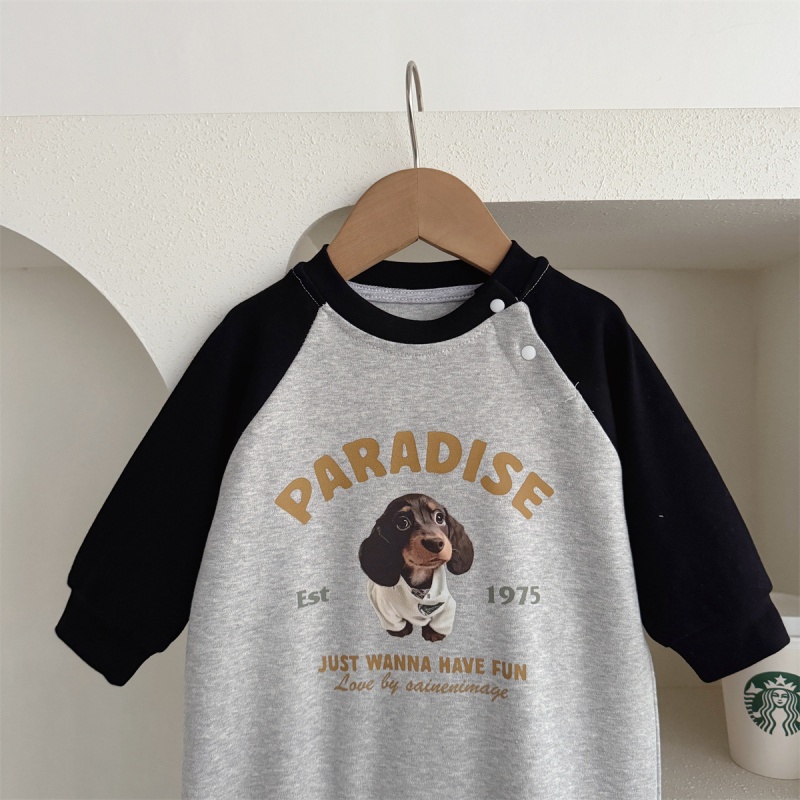 Baby Boy Korean Style Sweatshirt Romper