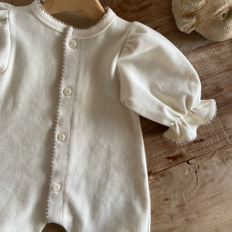 Baby Girl Bud Sleeve Snap Bodysuit Romper
