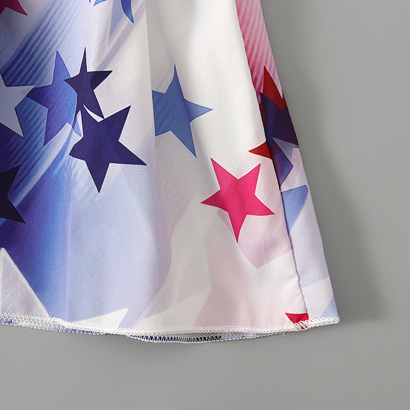 Baby Girl Independence Day Strappy Print Dress