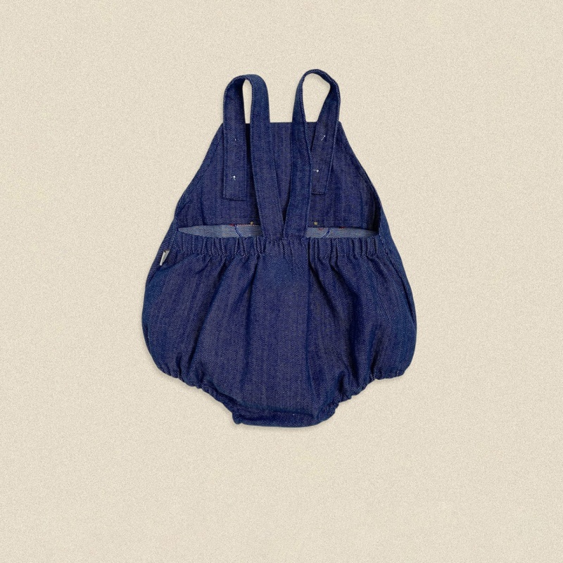 Car Embroidered Suspender Baby Romper Pants