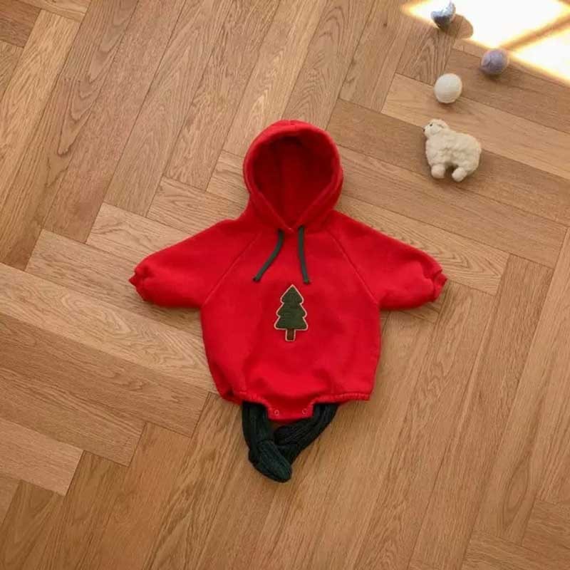 Christmas Tree Embroidered Baby Bodysuit Romper - kissminis
