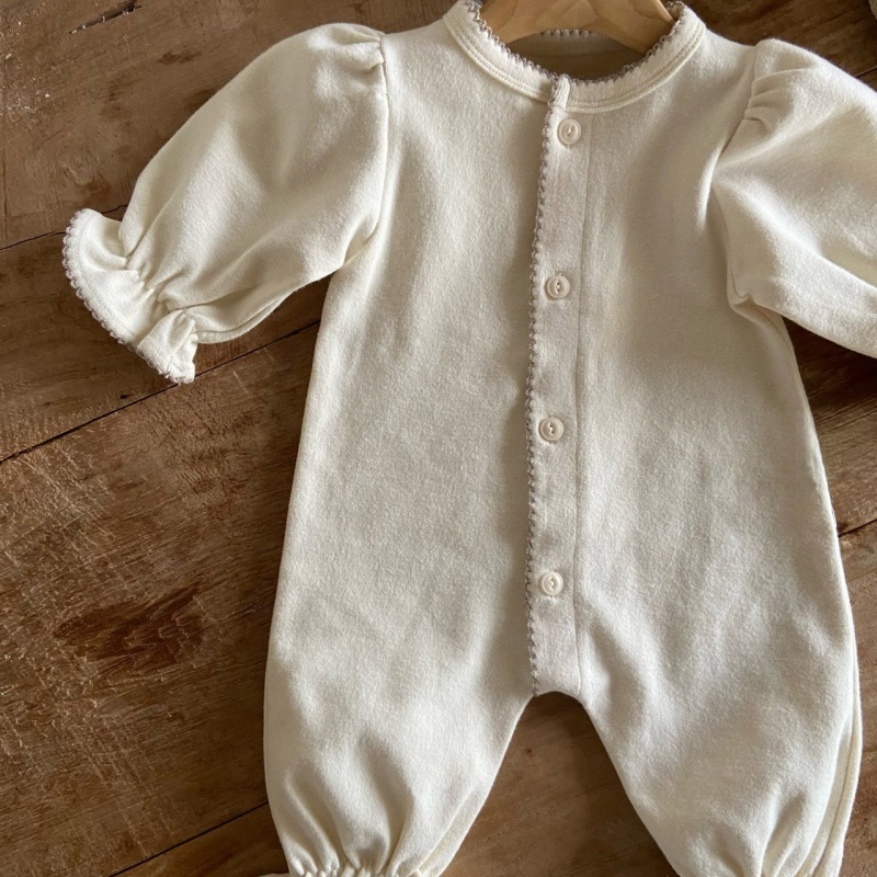 Baby Girl Bud Sleeve Snap Bodysuit Romper