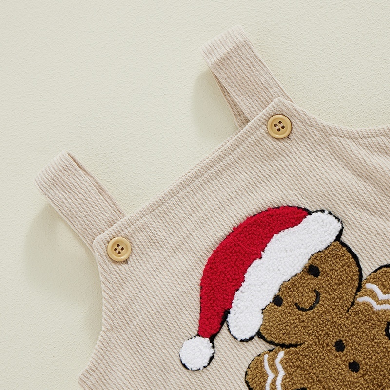 Corduroy Suspender Strap Baby Bodysuit Romper