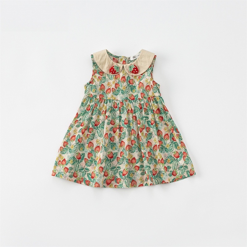 Baby Girl Floral Sleeveless Dress - kissminis