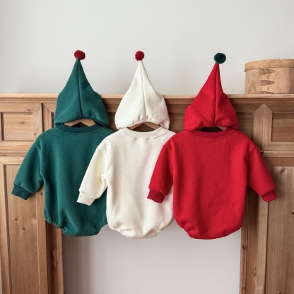 Cute Reindeer Embroidered Baby Romper Set