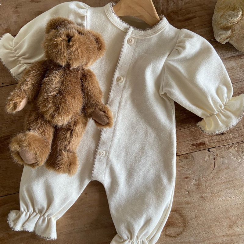 Baby Girl Bud Sleeve Snap Bodysuit Romper