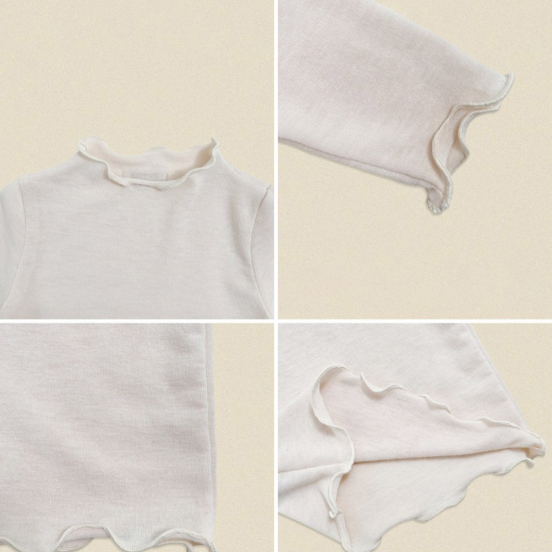 Solid Round Neck Kids Long Sleeve Tee