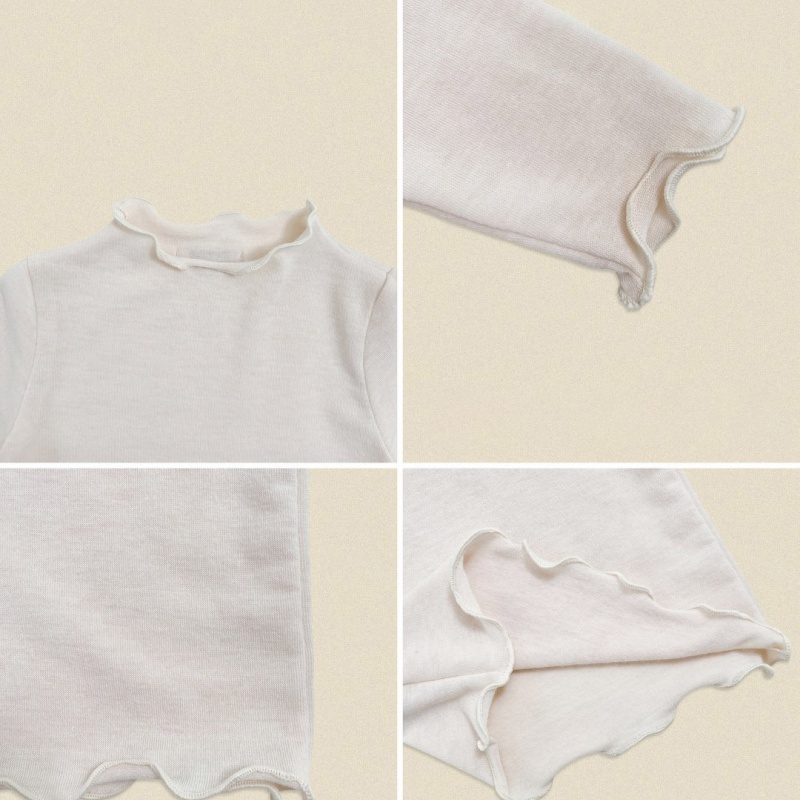 Solid Round Neck Kids Long Sleeve Tee