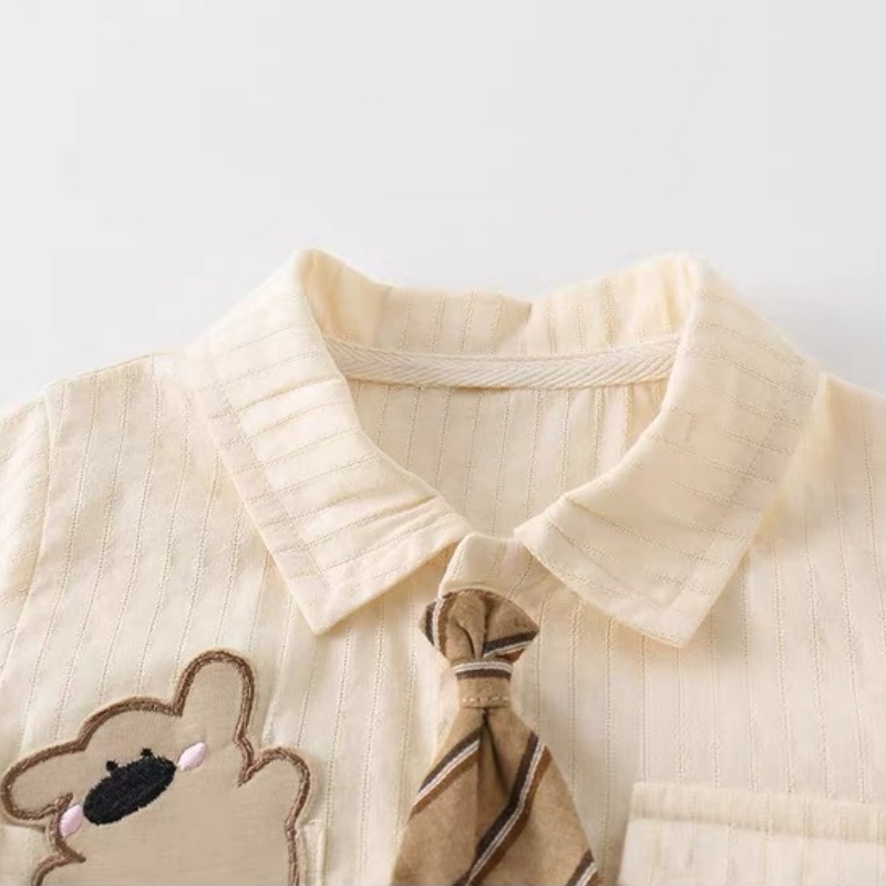 Baby Boy Academy Bear Short Sleeve Romper