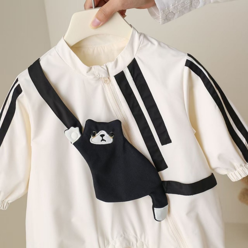 Baby Unisex Cute Cat Hoodie Long Sleeve Romper
