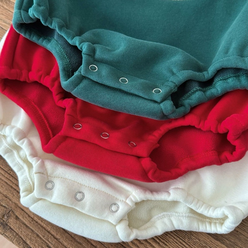 Cute Reindeer Embroidered Baby Romper Set