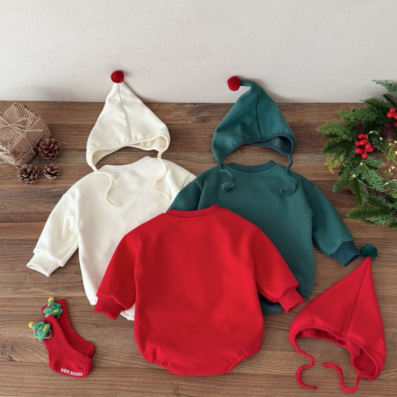 Cute Reindeer Embroidered Baby Romper Set
