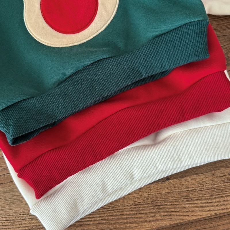 Reindeer Embroidered Kids Long Sleeve Sweatshirt
