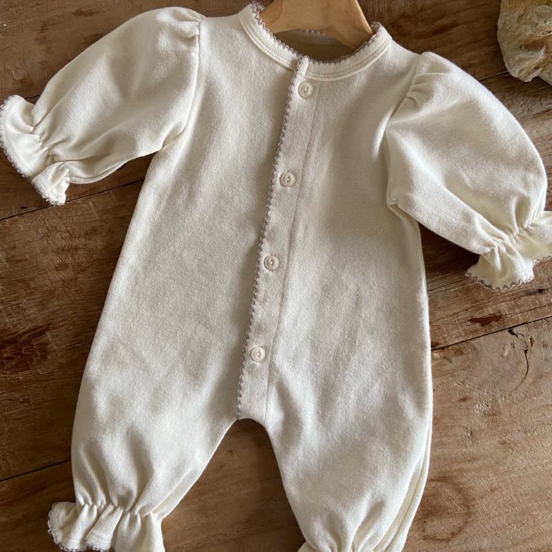 Baby Girl Bud Sleeve Snap Bodysuit Romper