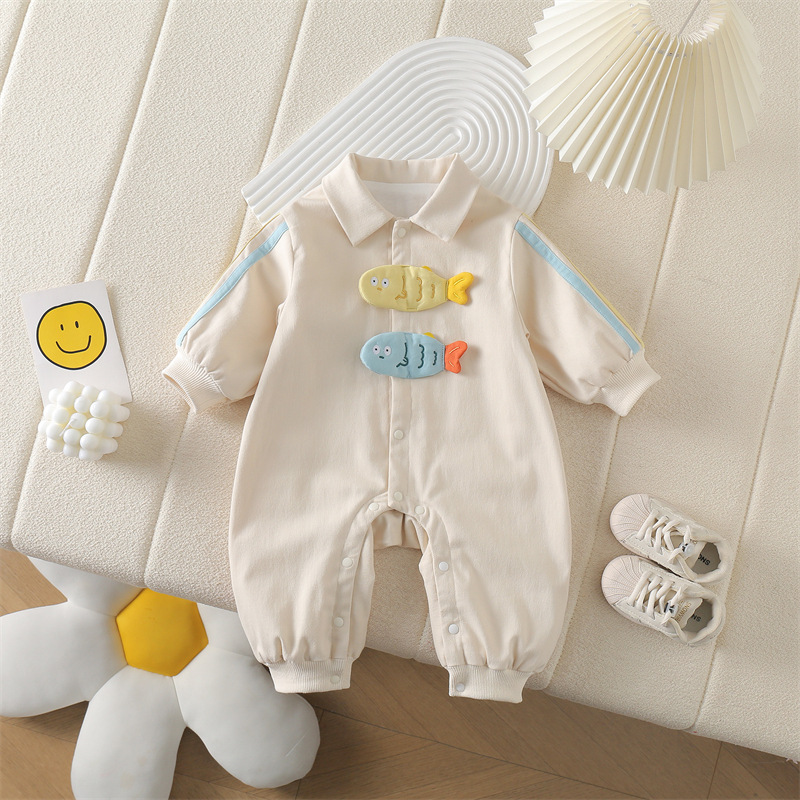 Baby Boy Striped Faux Cape Bodysuit Romper