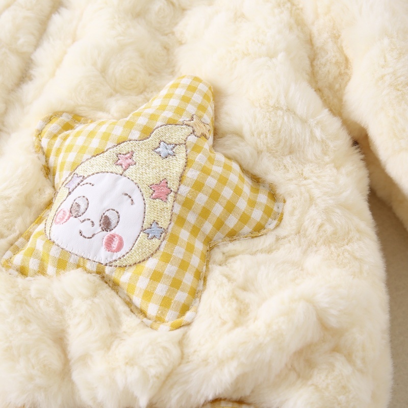 Baby Girl Cartoon Hooded Plush Jacket