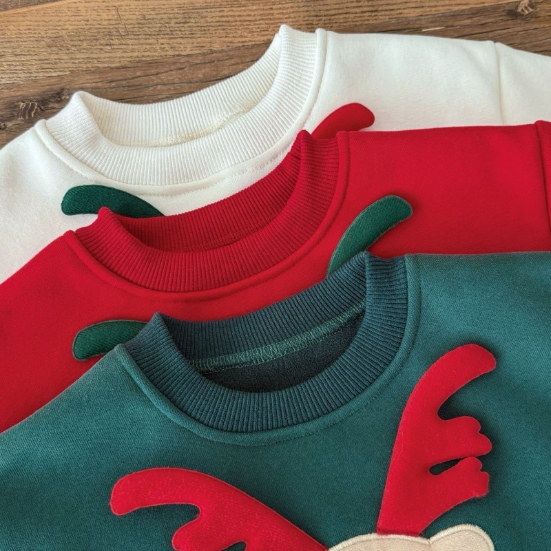 Cute Reindeer Embroidered Baby Romper Set