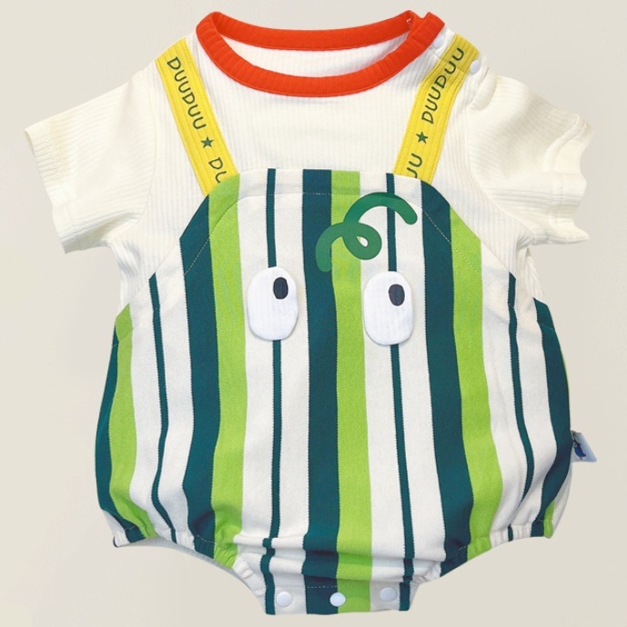 Baby Boy/Girl Watermelon Stripe Bodysuit Set-kissminis